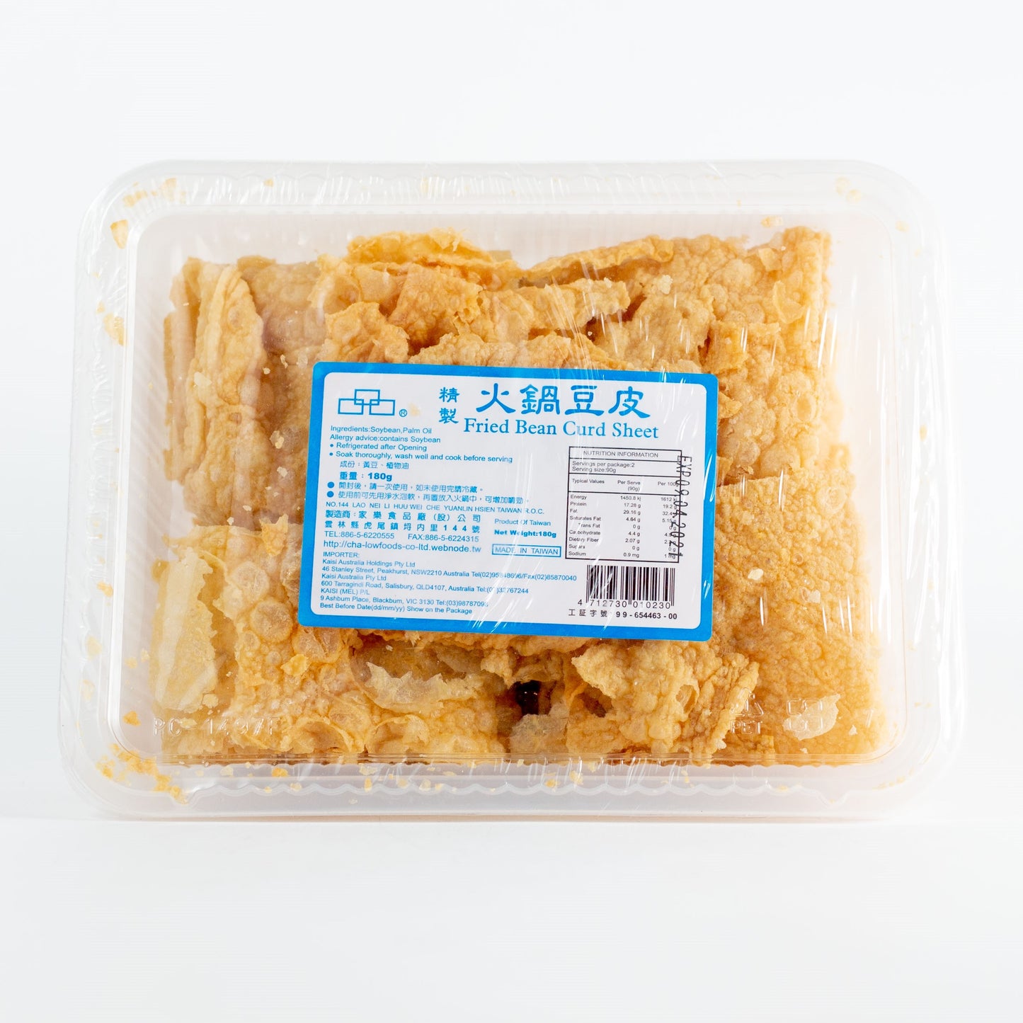 火鍋豆皮180g Fried Bean Curd Sheet