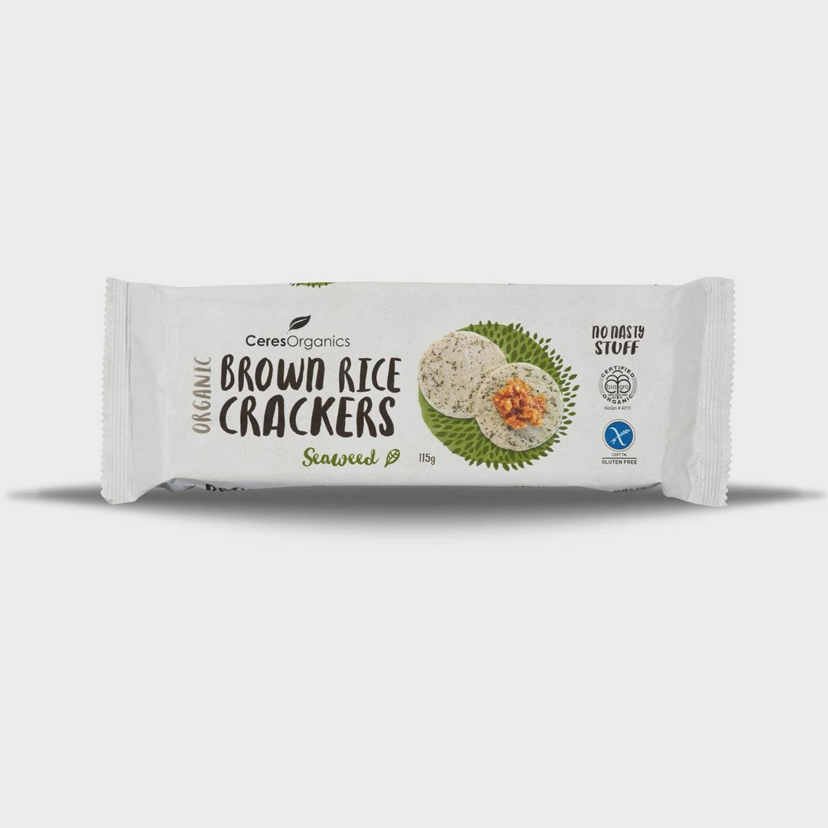 Ceres Organics Crackers Brown Rice Seaweed 115g
