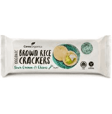 Ceres Organics Crackers Brown Rice - Sour Cream & Chives 115g