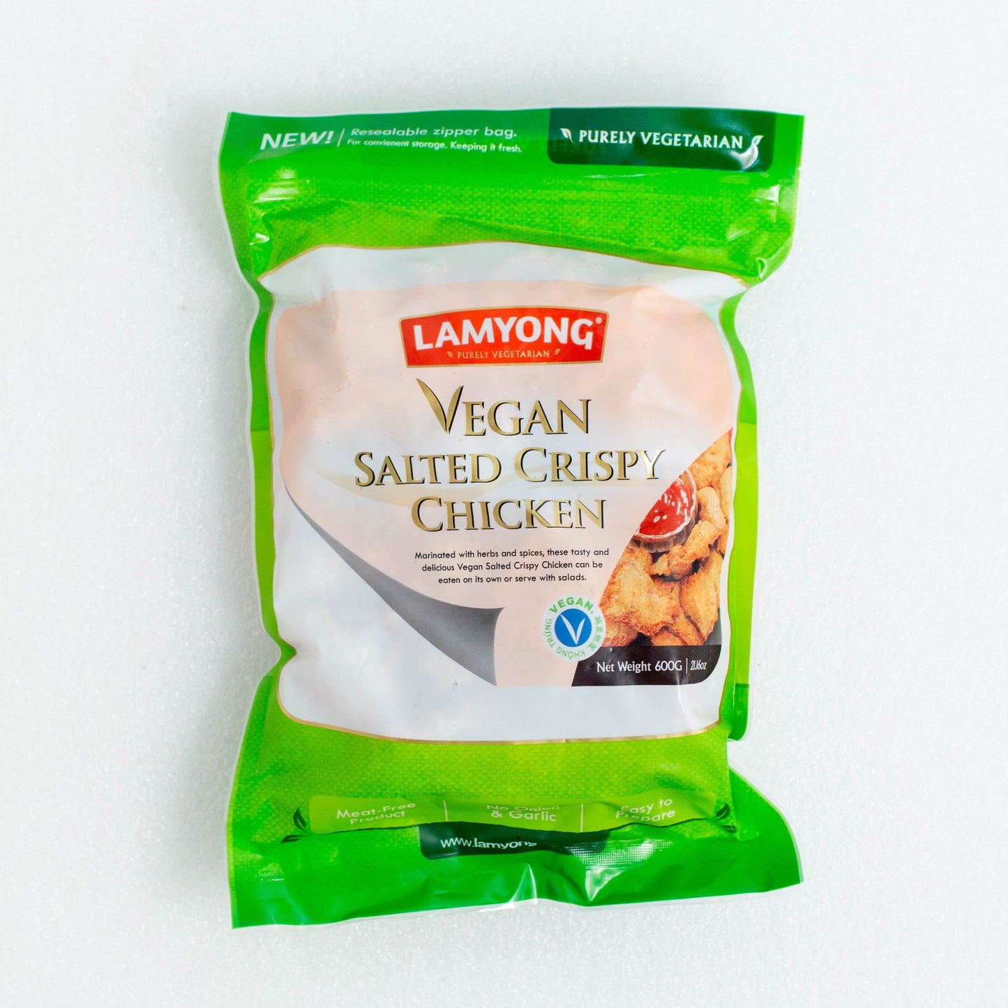 素鹽酥雞600g Vegan.Salted Crispy Chicken 600g (green pack)